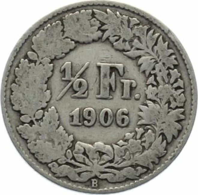 1/2 Franken 1906 B